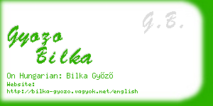 gyozo bilka business card